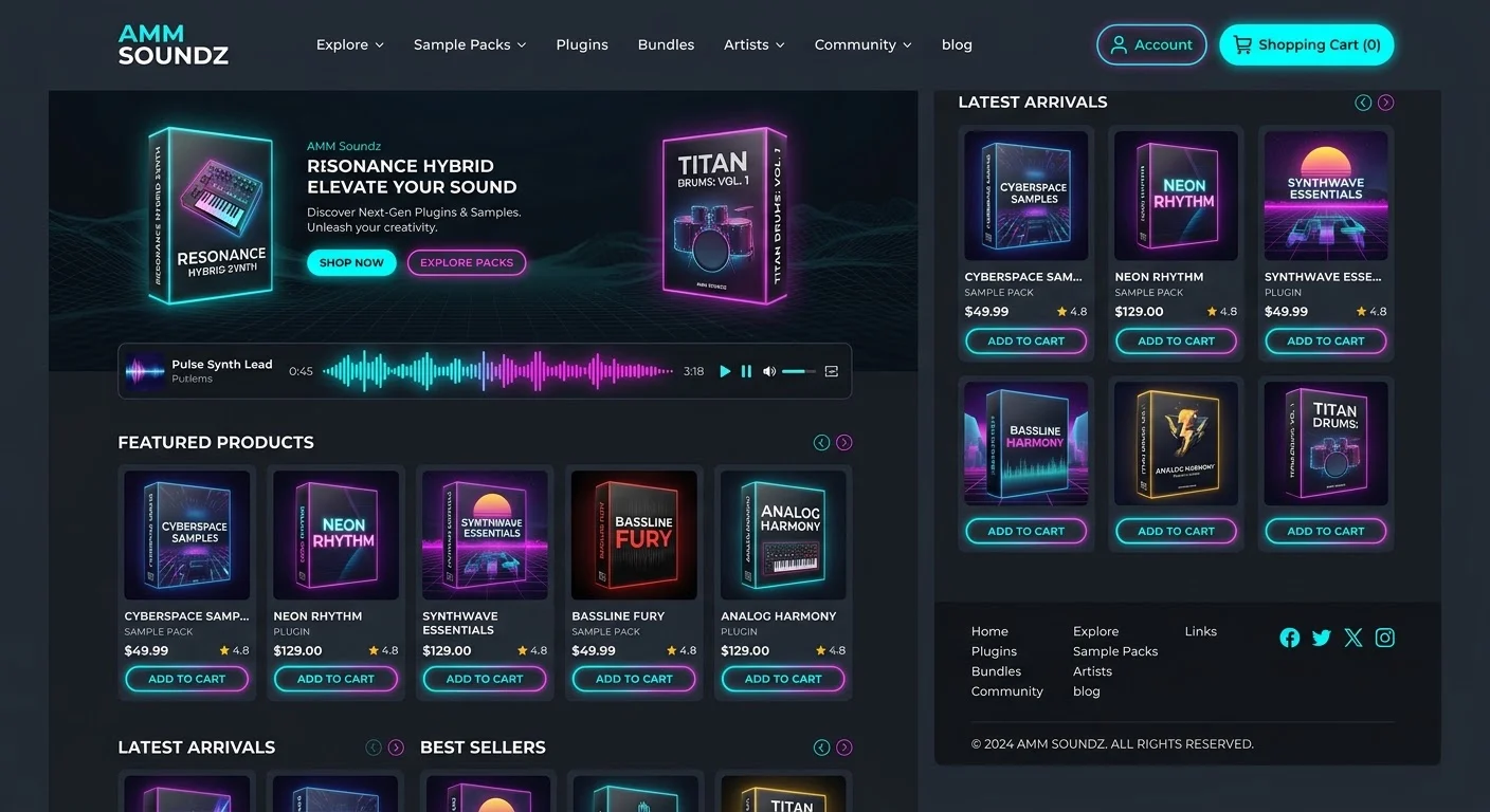 AMM Soundz Digital Plugin Storefront